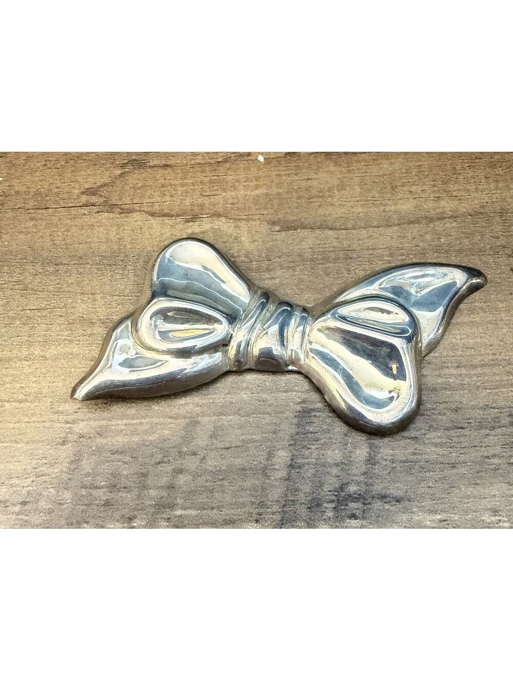 Vintage Taxco Sterling Silver 3” Ribbon/Bow Brooch Pin- .925